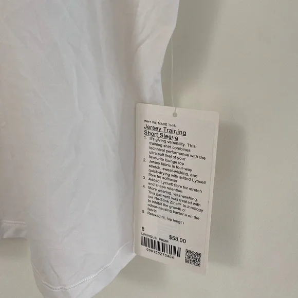 BNWT Lululemon Jersey Short Sleeved Training T - Picture 4 of 4